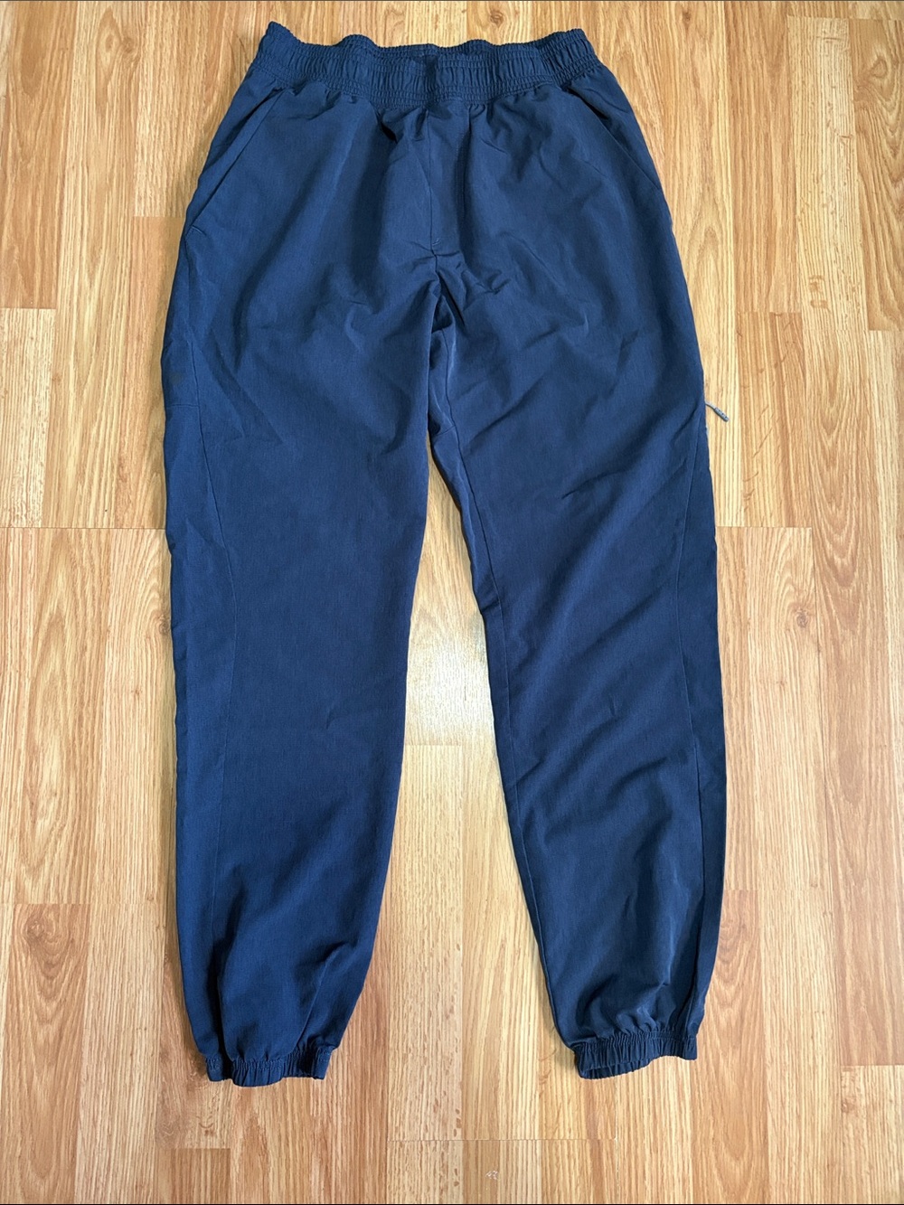Navy Blue Elastic Waist Jogger Pants